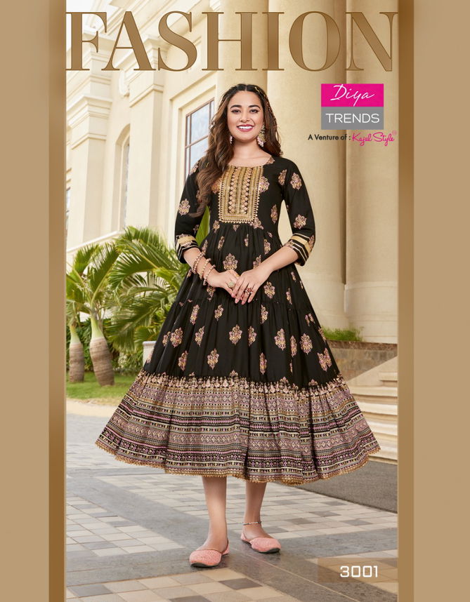 Groom 3 New Latest Ethnic Wear Designer RayonAnarkali Kurti Collection